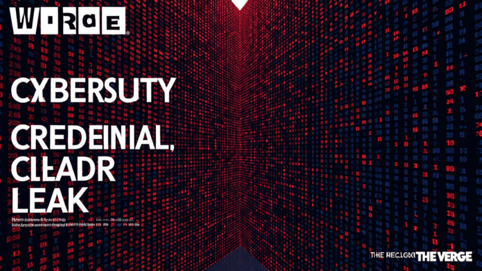 24 billion records exposed massive credential leak data breach cybersecurity editorial illustration glowing wall of stolen data