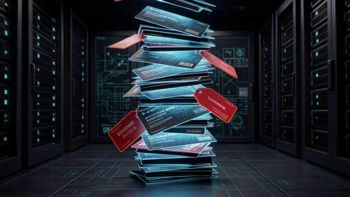 Pile of compromised account credentials